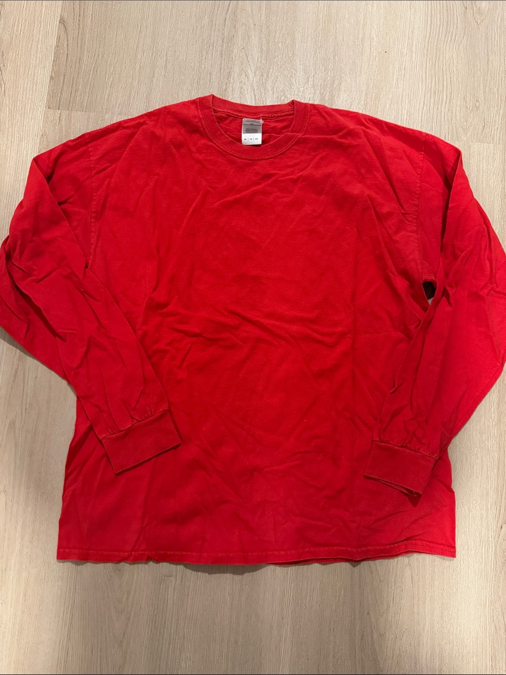 Gildan Red Long Sleeve Crewneck Shirt